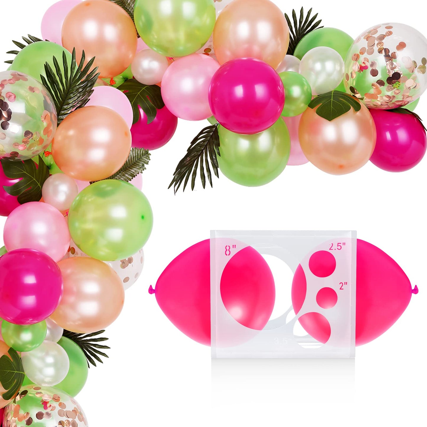 Auihiay 18 Holes Balloon Sizer Box Cube, 2-10 Inch Collapsible Plastic Balloon Size Measurement Tool For Balloon Garland, Balloon Arch And Balloon Column (For Two People Use)