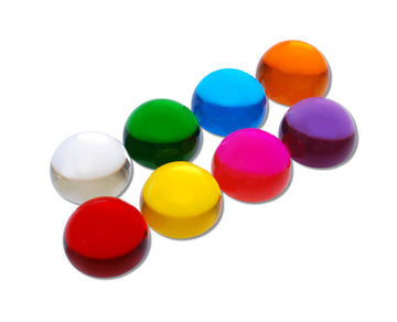 Tickit Perception Semispheres - Set Of 8 Colors - Transparent Manipulatives For Visual Sensory Play - Observe Light And Color-Mixing - Light Panel Accessory