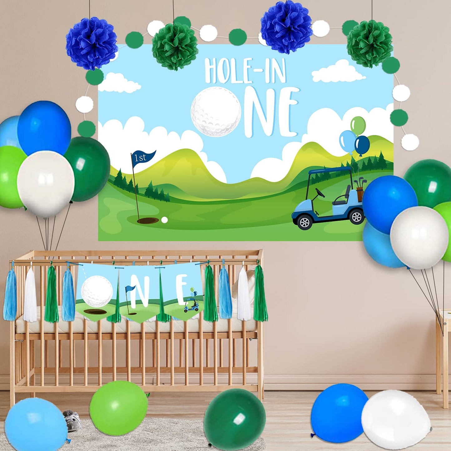Golf 1St Birthday High Chair Banner Golf Party Supplies Golf Theme Birthday Party Decorations For Baby 1St Birthday Sport 1St Bi