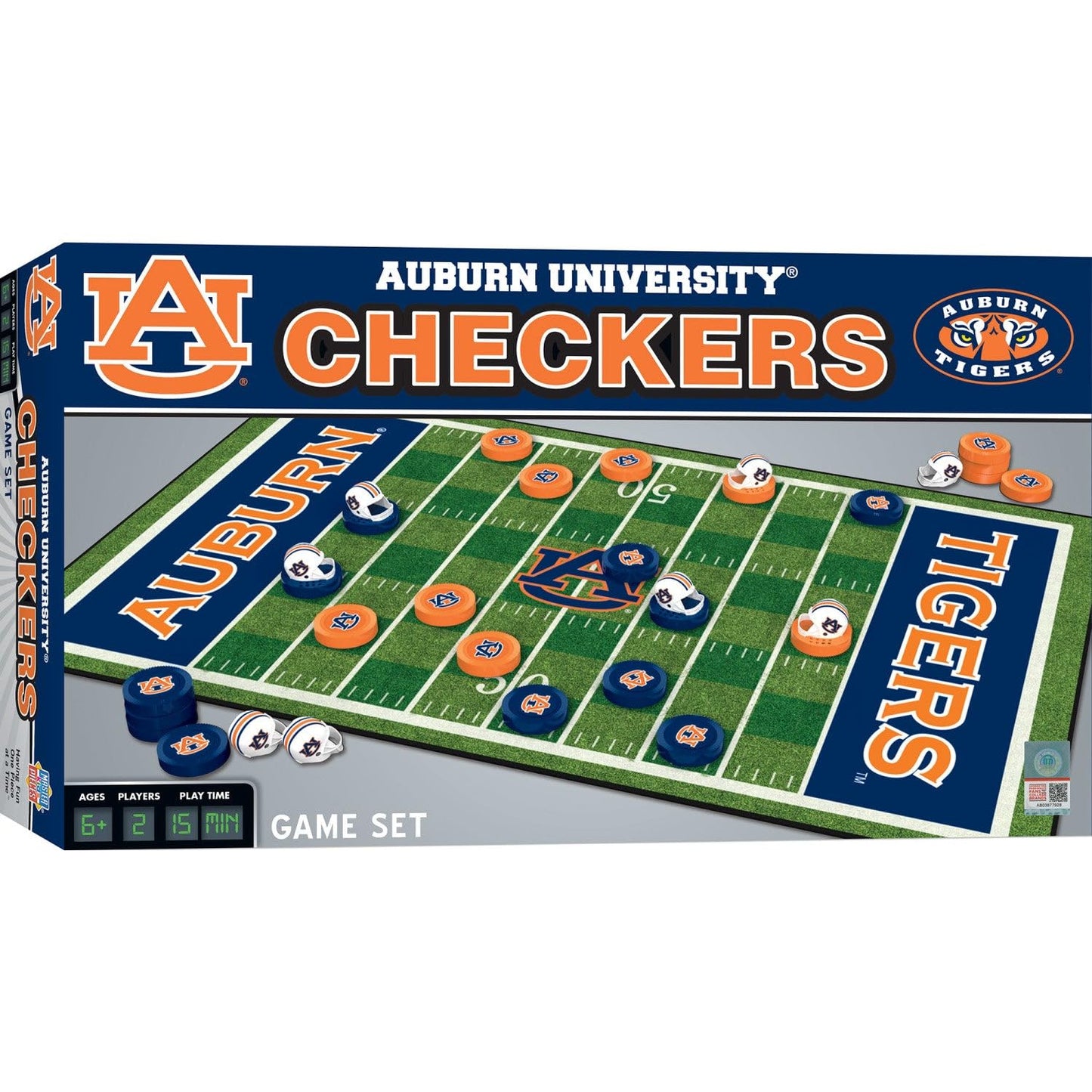 MasterPieces Family Game - NCAA Auburn Tigers Checkers - Officially Licensed Board Game for Kids & Adults 13 x 21