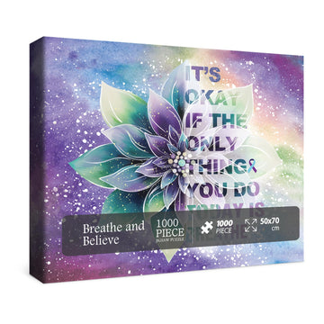 Gradient Flower Puzzle For Adults 1000 Pieces, Colorful Flower Plant Puzzle Rainbow Jigsaw Puzzles For Adults, Inspiring Puzzles As Religious Decor