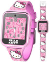Accutime Hello Kitty Pink Educational Learning Touchscreen Kids Smart Watch - Toy For Girls, Boys, Toddlers - Selfie Cam, Learni