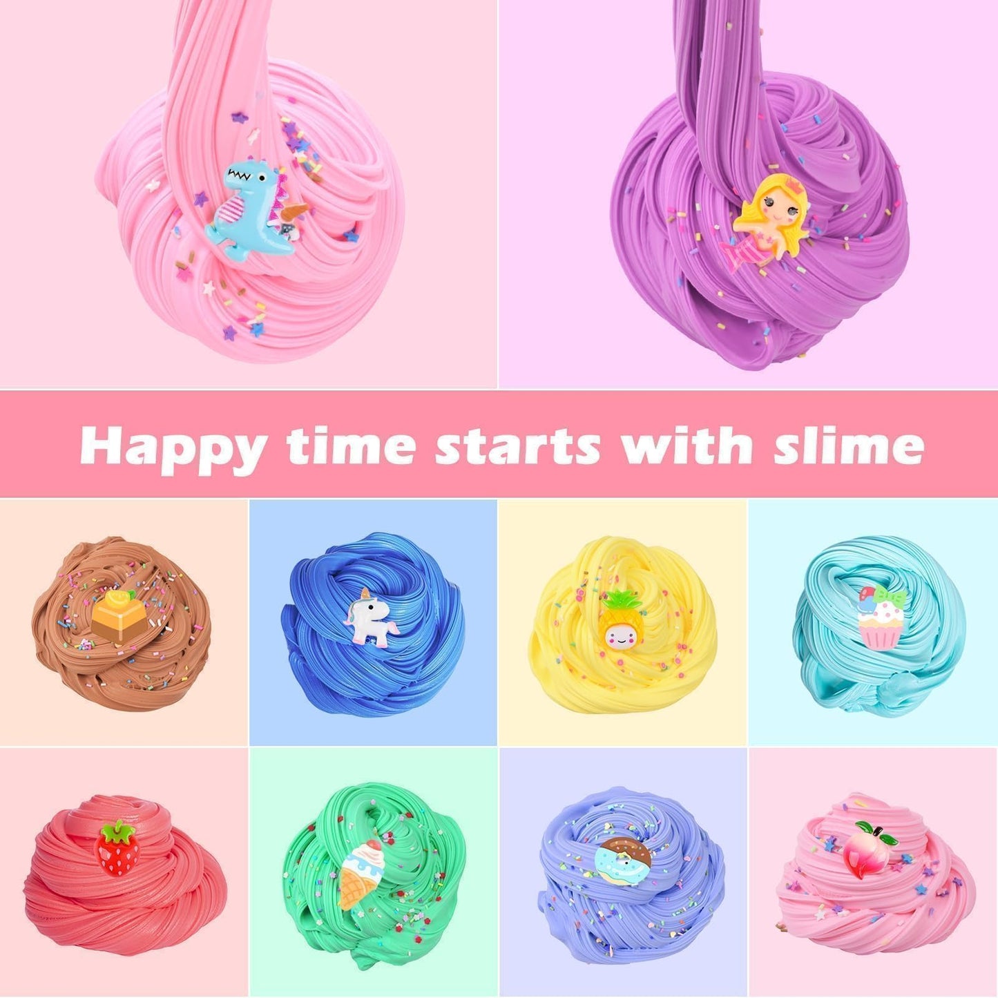 68 Pack Valentine'S Day Mini Butter Slime Kit, Scented Bulk Slime Party Favor Gifts, Birthday Easter Stress Relief Toy For Girls