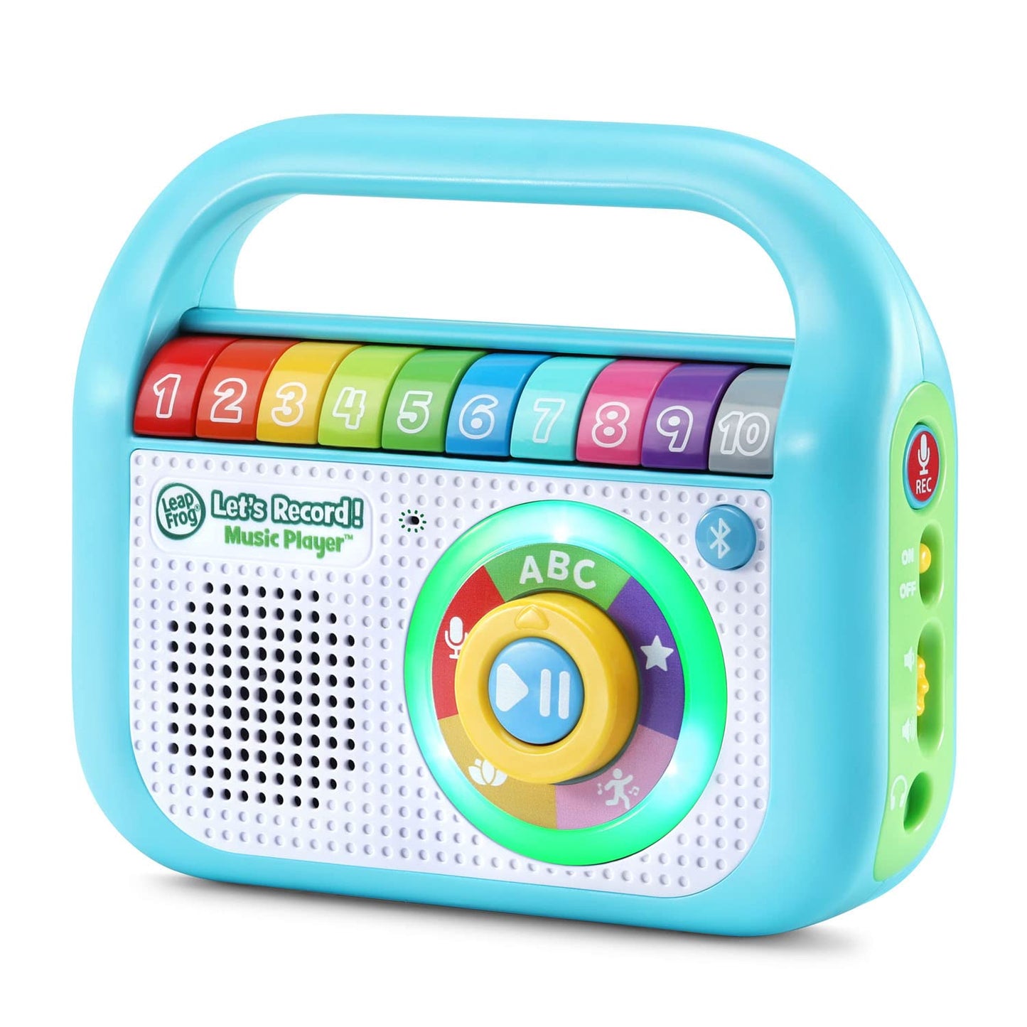 LeapFrog Let’s Record Music Player - Teal, Portable Toy, 6.9W x 5.8H x 2.4D, Fun Music Creation for Kids