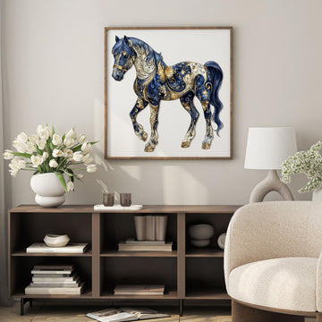 Horse Wooden Puzzles for mature-themeds 300pcs Horse Wooden Jigsaw Puzzles for mature-themeds Unique Shaped Jigsaw Puzzles Creative Gift for Friend Family Game Large Size 15'' x 15.6''