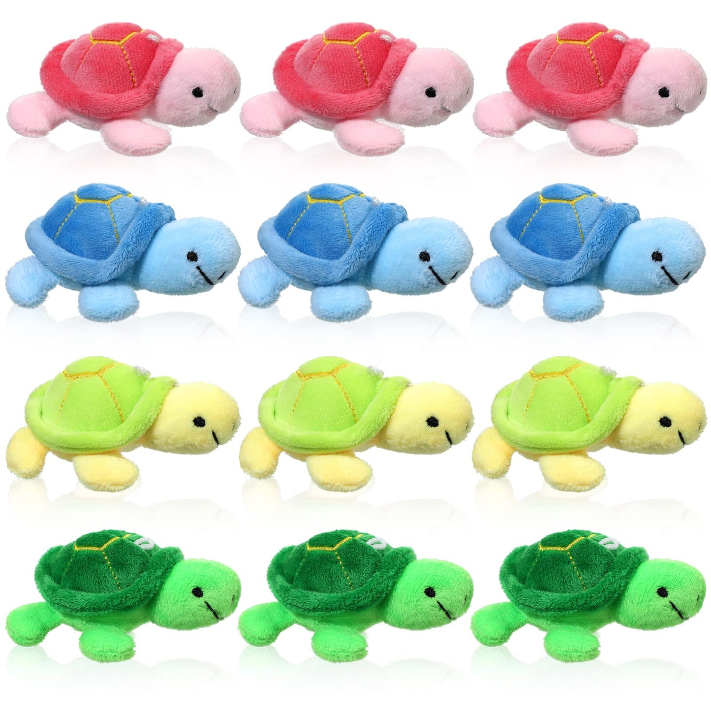 Sratte 12 Pcs Mini Turtle Stuffed Toy Soft Small Sea Turtle Animal Plush Toys For Adults Birthday Party Decorations Beach Bag Gi