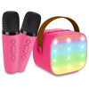 Mini Karaoke Speaker With 2 Wireless Microphones & Led Lights - Ideal Christmas And Birthday Gifts For Children And Adults