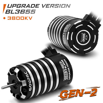 Gouprc Bl3655 3800Kv Brushless Motor Shaft 3.175Mm Diameter With Upgrade Gen-2 60A Brushless Esc Electric Speed Controller Combo