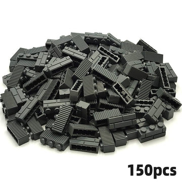ZHX Masonry Profile Bricks Bulk Dark Gray Color DIY Building Block Toy for Wall Parts and Pieces Compatible for Major Brand 1x3