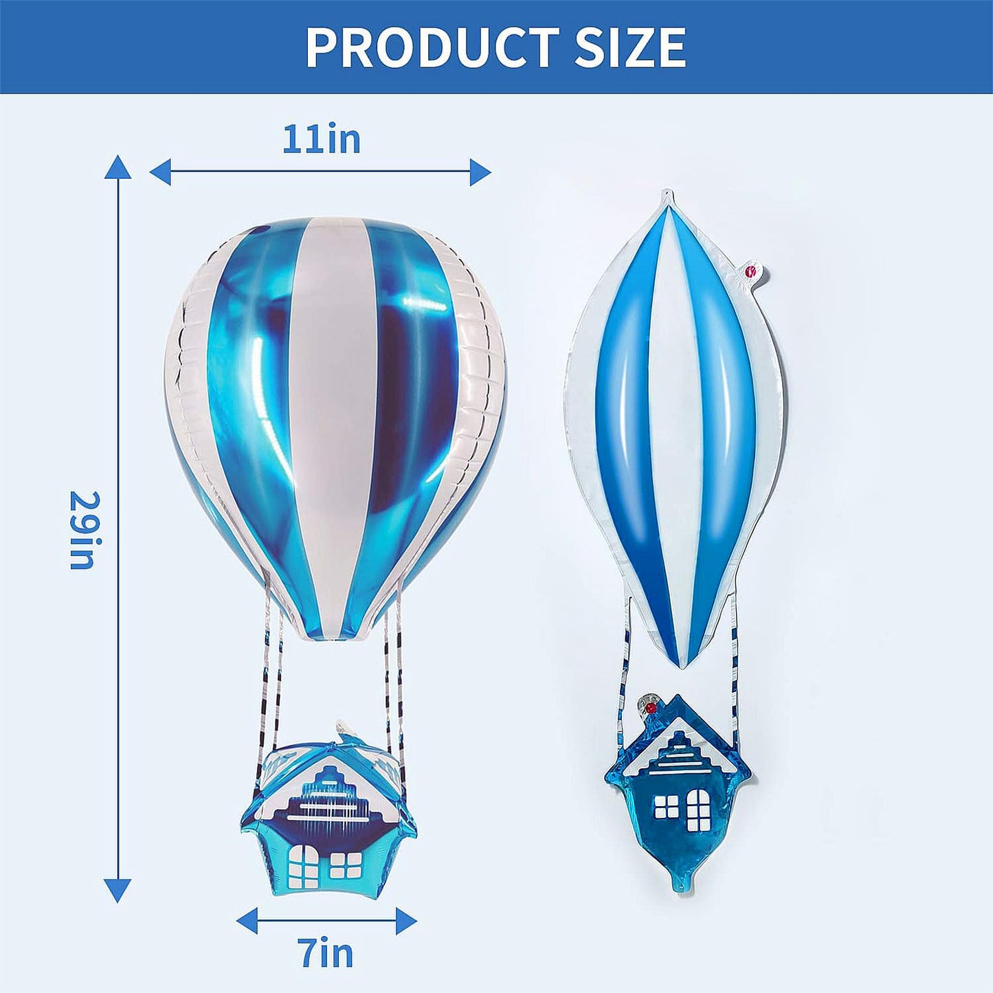 4D Color Hot Air Balloon Aluminum Balloon Hot Air Balloon Decorations Helium Balloon Mylar Foil Balloons Party Hot Air Balloon Floating Foil Balloons For Kids Themed Birthday Party Decor Balloon(4Pcs)