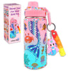 7July Decorate Your Own Water Bottle Kits For Girls Age 4-6-8-10 (Stainless Steel),Mermaid Themed Painting Crafts,Fun Arts And C