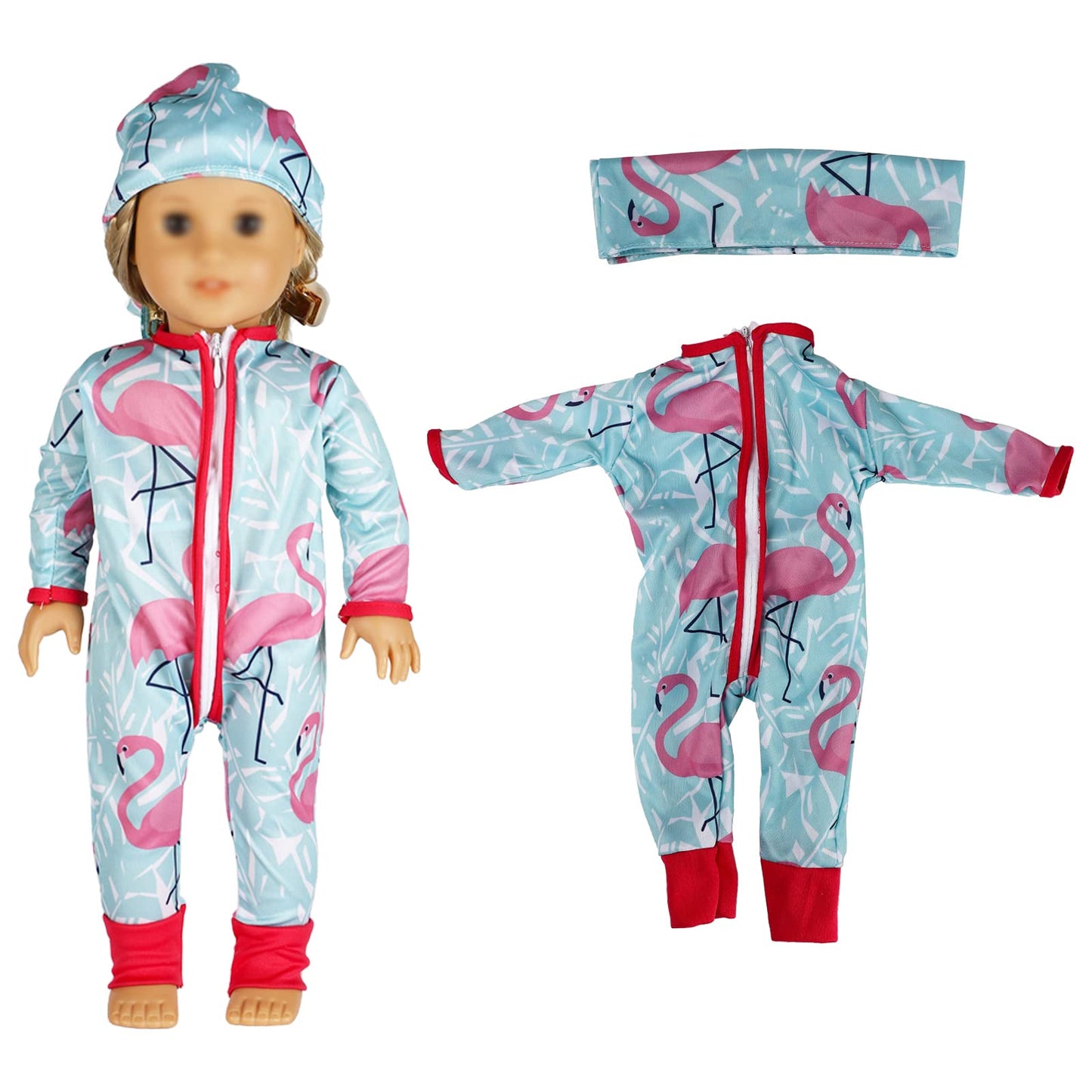 Sotogo 5 Sets Baby Doll Clothes Outfits Jumpsuits With Headbands For 14 To 17 Inch Baby Doll, 43Cm New Born Baby Doll, American