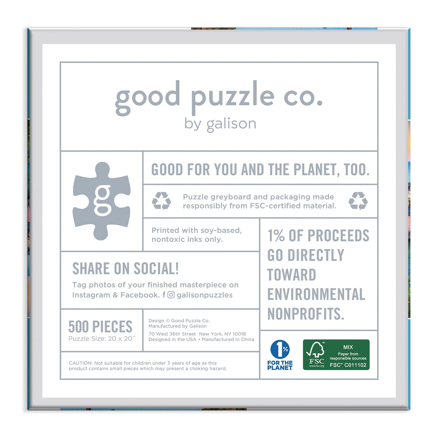 Cinque Terre 500 Piece Jigsaw Puzzle From Good Puzzle Co. - Beautiful Puzzles That Give Back To You And The Planet, 100% Recycled Fsc Paper, Enjoyable Activity For Family And Friends, Great Gift Idea