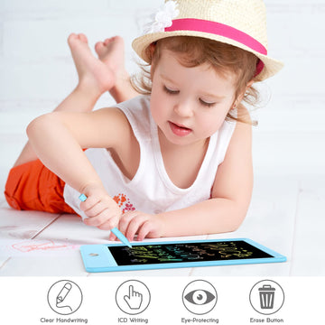 ORSEN 10 Inch LCD Doodle Board Writing Tablet for Kids - Colorful Drawing Pad and Educational Toy Gift for 3-6 Year Old Boys and