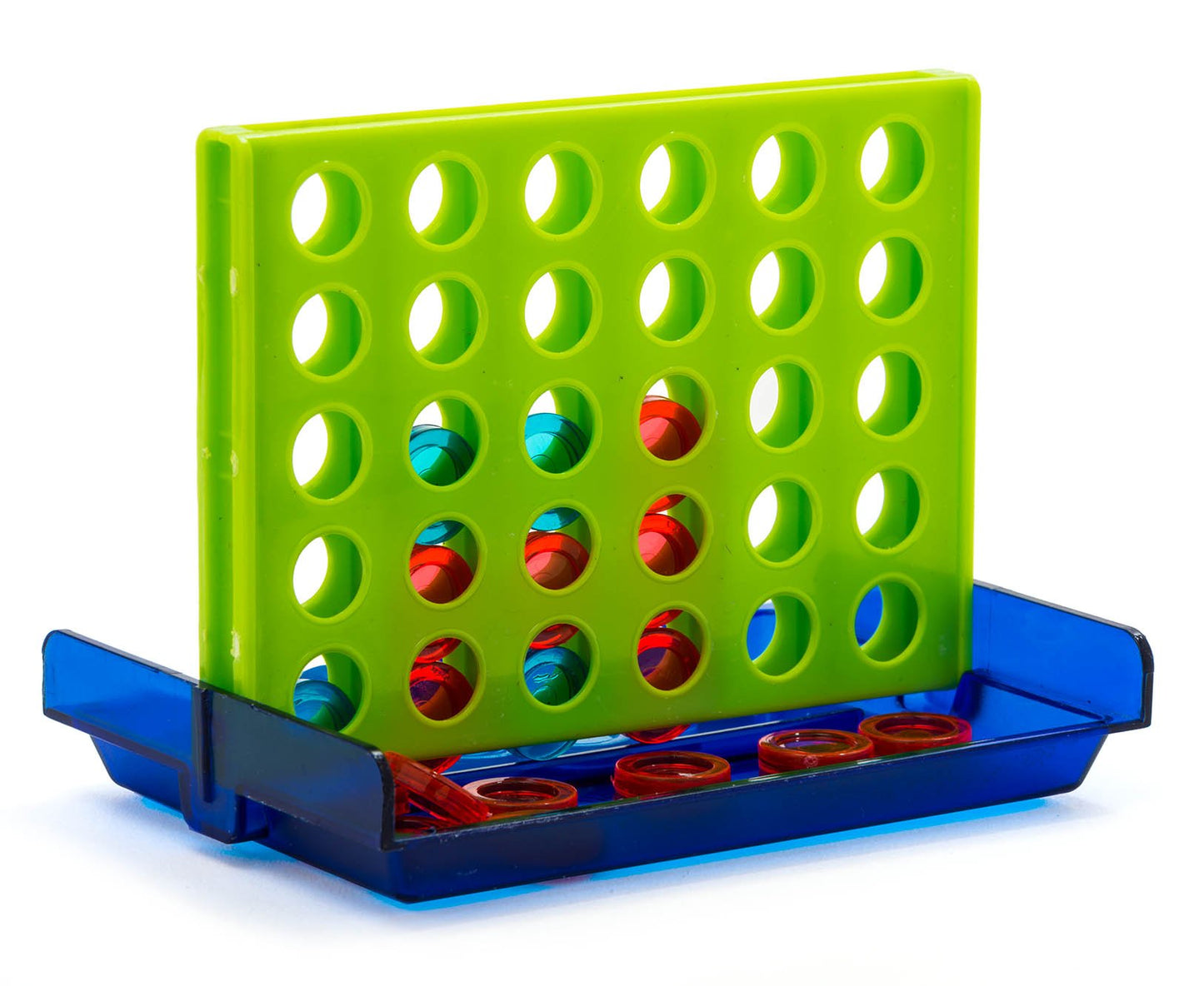 JA-RU Mini 4 in a Row Game (1 Toy) - Classic Four in a Row Game for Kids | Mini Board Games for Travel, Indoor Recess Games for