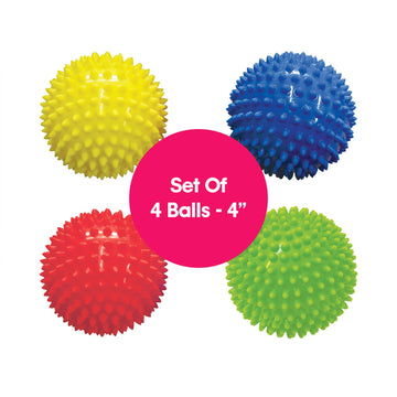 Edushape Sensory Balls For Baby - 4 Solid Color Baby Balls That Help Enhance Gross Motor Skills For Kids Aged 6 Months And Up