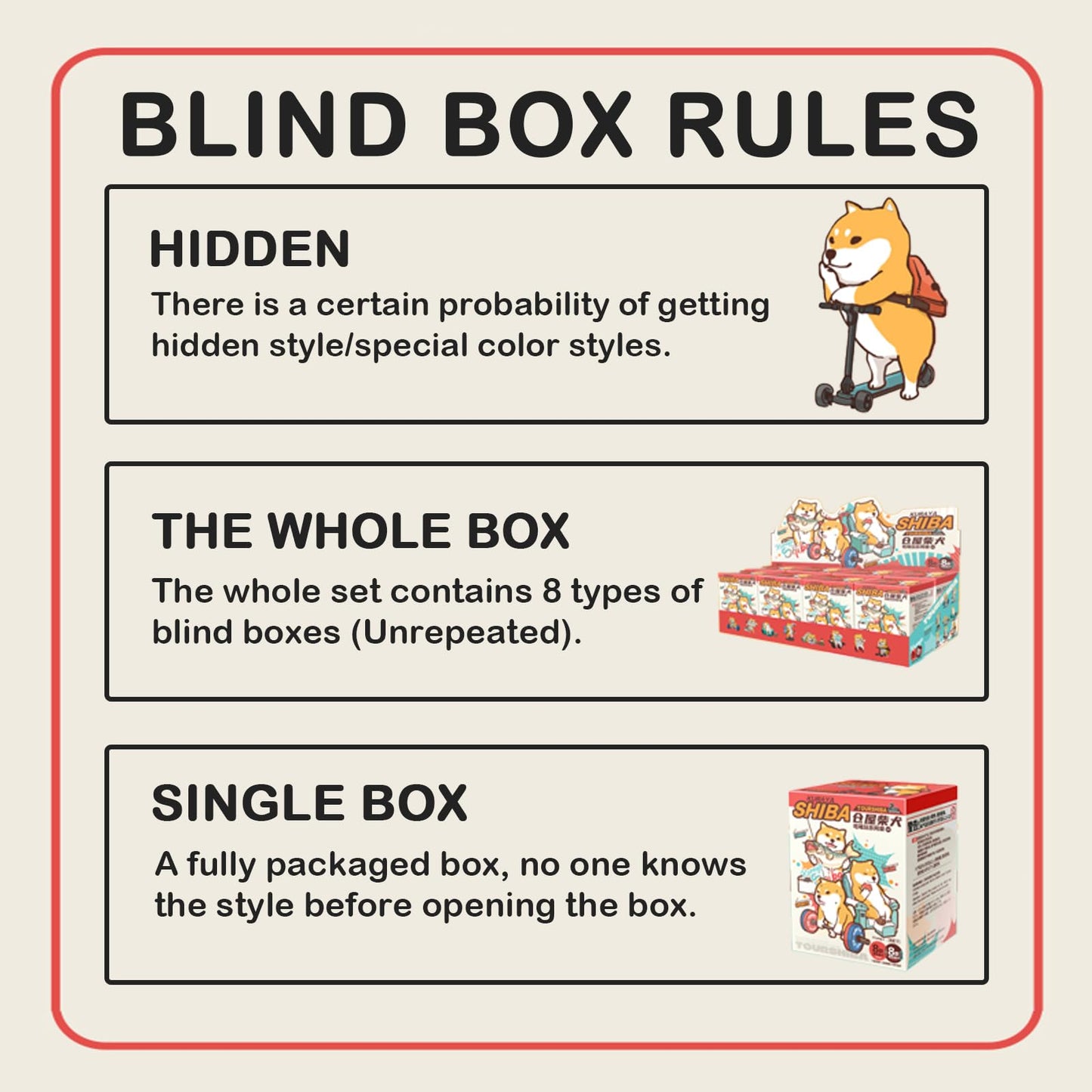 Beemai Kuraya Shiba Tourshiba Series 1Pc Blind Box Figures, Random Design Cute Figures Collectible Toys Birthday Gifts