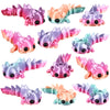 Honoson 12 Pcs 3D Printed Fidget Toy 3D Printed Rainbow Axolotl Small Animal Toy Flexible Cute Articulating Pet Stress Relief Fi