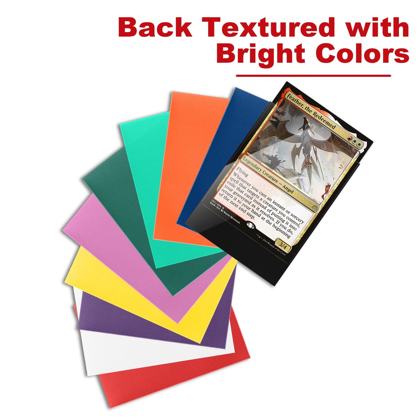 Fabmaker Ruby MTG Card Sleeves - 200 Pack Sturdy Matte Back Finish Perfect Shuffling - Protect Trading Cards