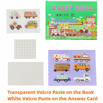 Mikneke 4 Pack Diy Busy Book For Toddlers, Montessori Busy Book For Kids To Develop Learning Skills, Quiet Book, Animal Vehicle Number Fruit Preschool Learning Activities Learning & Education Toys