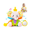 Baby Toys 3-6 Months Musical Stuffed Elephant Toddler Toy for Newborn Infant 3 6 9 12 Months Tummy Time Toys Montessori Sensory Toys 0-6 6-12 Months Crinkle Paper Mirror Soothing Music Shower Gift