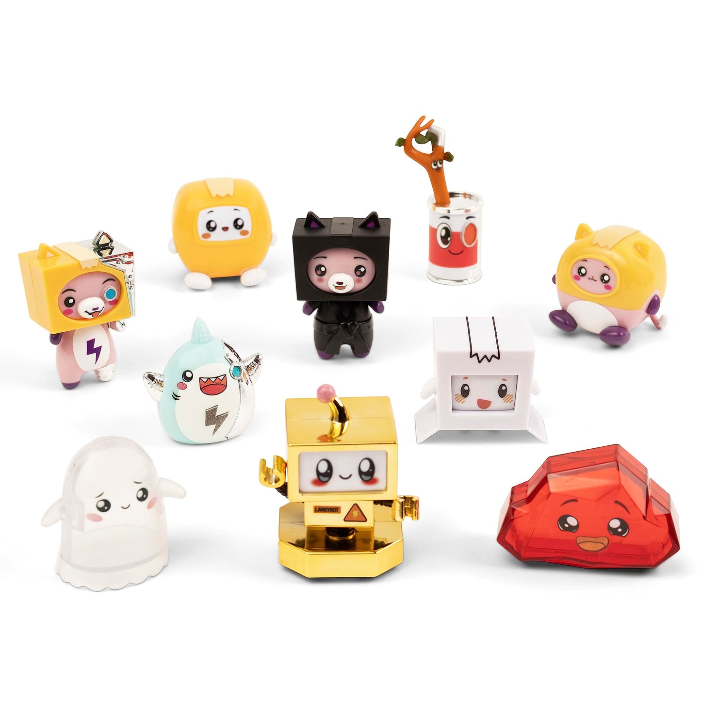Lankybox Mini Mystery Figures - Party Pack 24-Pack – Series 3, Collectible Mini Figures, Glow-In-The Dark Editions, Officially Licensed Merch