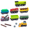 Wooden Train Set For Toddlers Magnetic Train Car Toys For Toddler, Montessori Toys, Accessories Fits Melissa And Doug, Fits Brio
