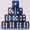 10 Pc D6 Dice 16Mm Acrylic Dice Set For Rpg Mtg Dnd Dice Table Games And Board Games (Coffee + Blue)