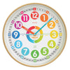 Animal Preschool Clock - Time Teacher 10 Inch Educational Silent Wall Clock With Wood Look Frame - Easy To Read Dial For Teacher