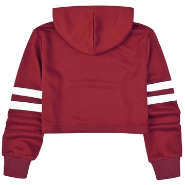 Girls Hoodies Burgundy Sweatshirt Size 12 13 Crop Tops Unicorn Fashion Pullover Cropped