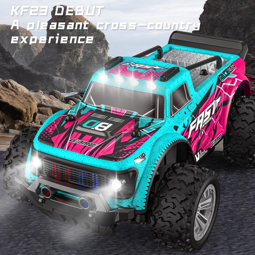QI Xin Remote Control RC Trucks, 1/20 RC Cars,2.4GHZ Remote Control,2WD 20Km/h with LedLight,Remote Control Monster Truck Racing