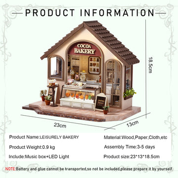 Cuteroom Miniature House Kits For Adults, Dollhouse Wooden Furniture Kit, Diy Craft Kits Creative Room Sunshine Greenhouse For D