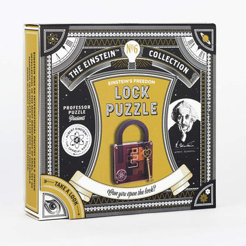 The Einstein Collection Lock Puzzle - Tricky Padlock Brain Game - Professor Puzzle 3D Brain Teaser Puzzles