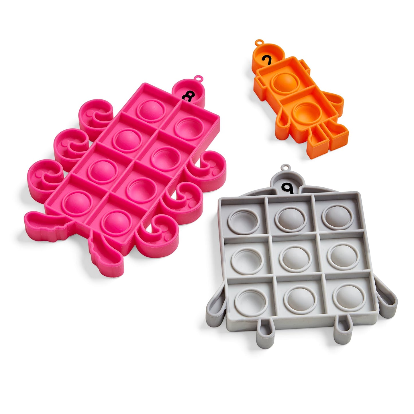 Hand2Mind Numberblocks Sensory Bubble Poppers, Push Pop Fidget Toys, Keychains For Kids, Counting Math Manipulatives, Calm Down