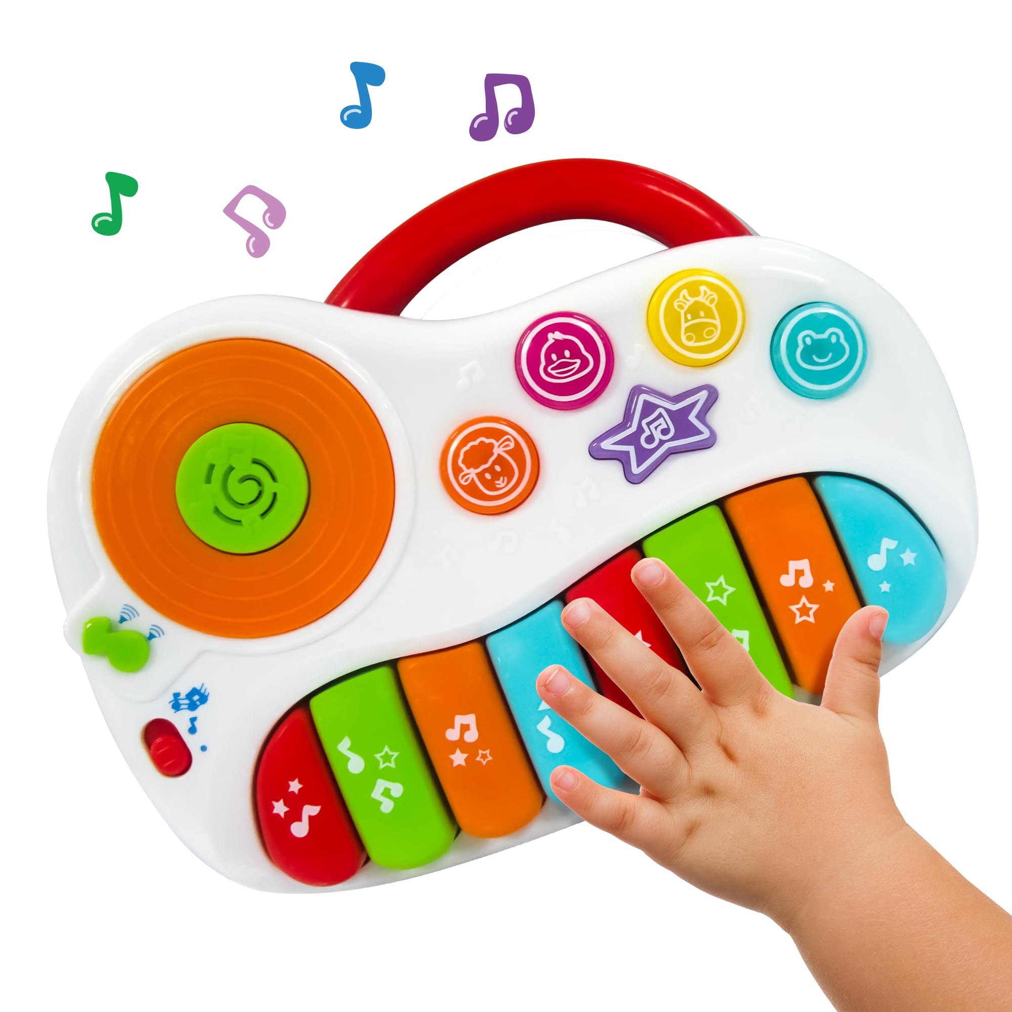 Musical Piano Toy For 1-3 Years Old Toddlers With Keyboard Note, Dj Mi ...