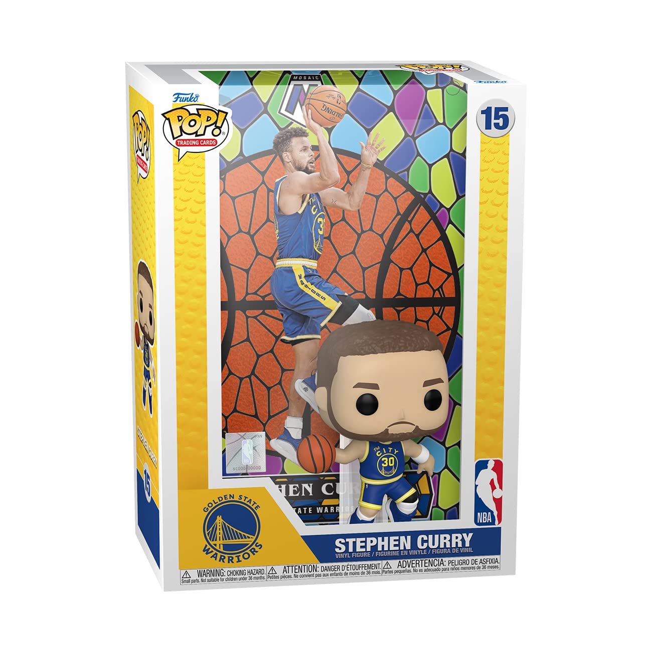 Funko Pop! Trading Cards: Nba - Stephen Curry, Golden State Warriors (Mosaic)