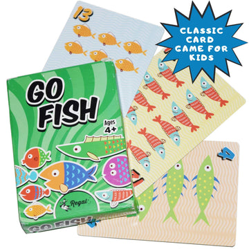 Regal Games Go Fish Card Game For Kids 4 5 6 7 8+ | Funny Travel Board Playing Game For Families (1 Pack)
