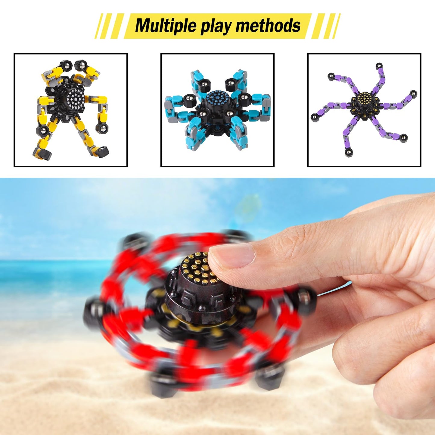 Gokeey Easter Basket Stcoking Stuffer Fidget Spinners For Kids And Adults Stress Relief Sensory Fidget Toys For Boys And Girls Fingertip Gyros Toy Sensory Toy For Kids 2 Pcs Party Favors