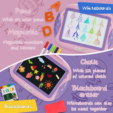 Qrytoi Drawing Board For Kids, Toddler Toys For Age 1-2 Boys Girls With Magnetic Letters And Numbers, Educational Learning Toys