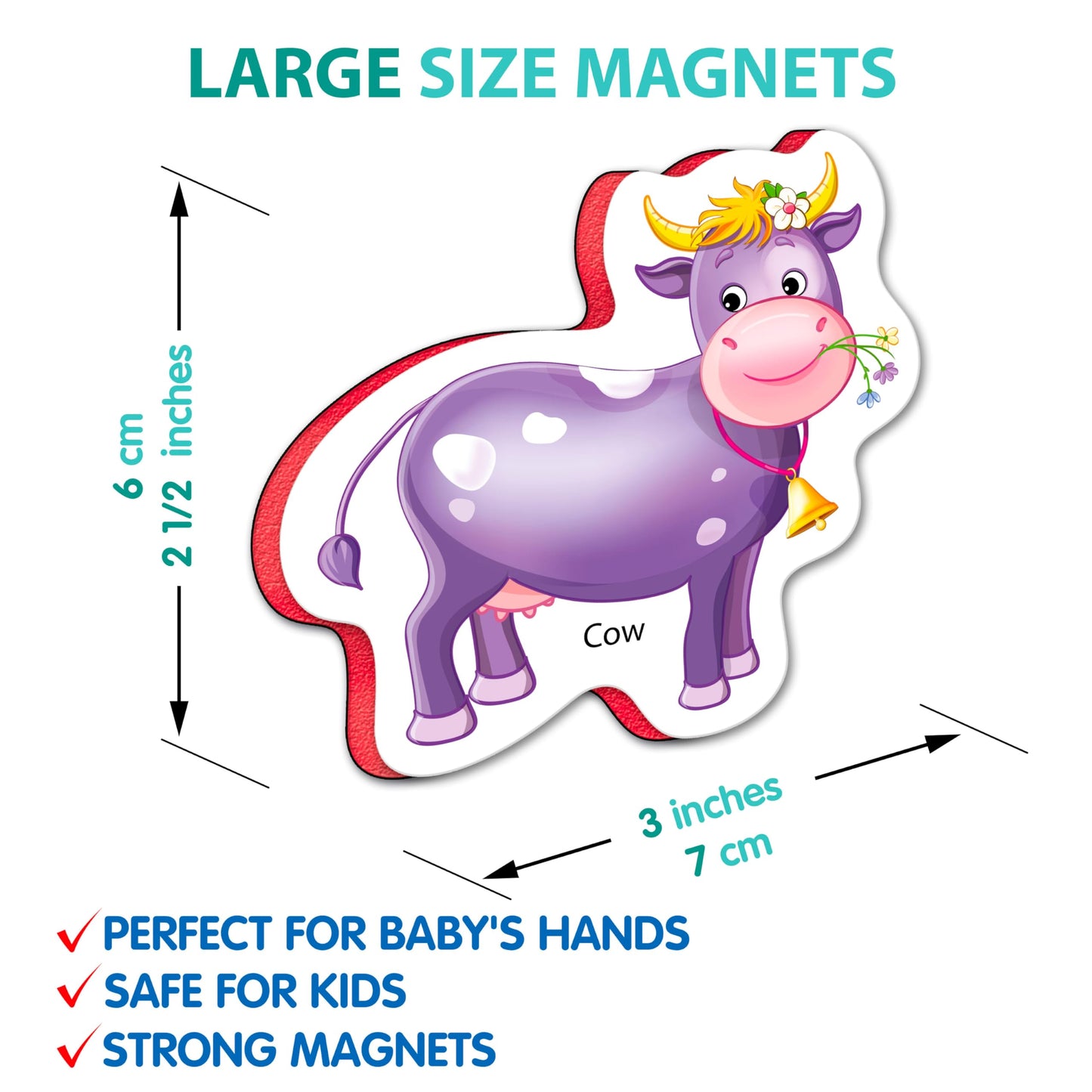 Little World Large Set Of 25 Foam Fridge Magnets For Toddlers 1-3 - Refrigerator Magnets For Kids - Baby Magnets For Refrigerato