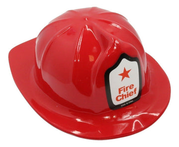 Zugar Land Child Size Fireman Firefighter Fire Chief Hats (12 Pack) Plastic Kids Helmets (1 Pack of 12)