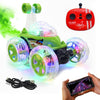 Zivvy Stunt Racing Car Green | Forward/Backward & Left/Right Steering | Led Lights, Music & Spray Effect | Bluetooth Control | R