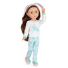 Glitter Girls – 14-Inch Slumber Party Doll – Brown Hair & Hazel Eyes – Slippers & Bunny Loungewear Outfit – Poseable Fashion Dolls – 3 Years + – Pixie