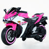 Blitzshark 12V Electric Motorcycle Kids Motorcycle with Training Wheel 7AH Battery Ride On Motorbike for Kids 3.2 MPH Max Speed Twist Grip Throttle Soft Tires Extra Long Seat Pink and White