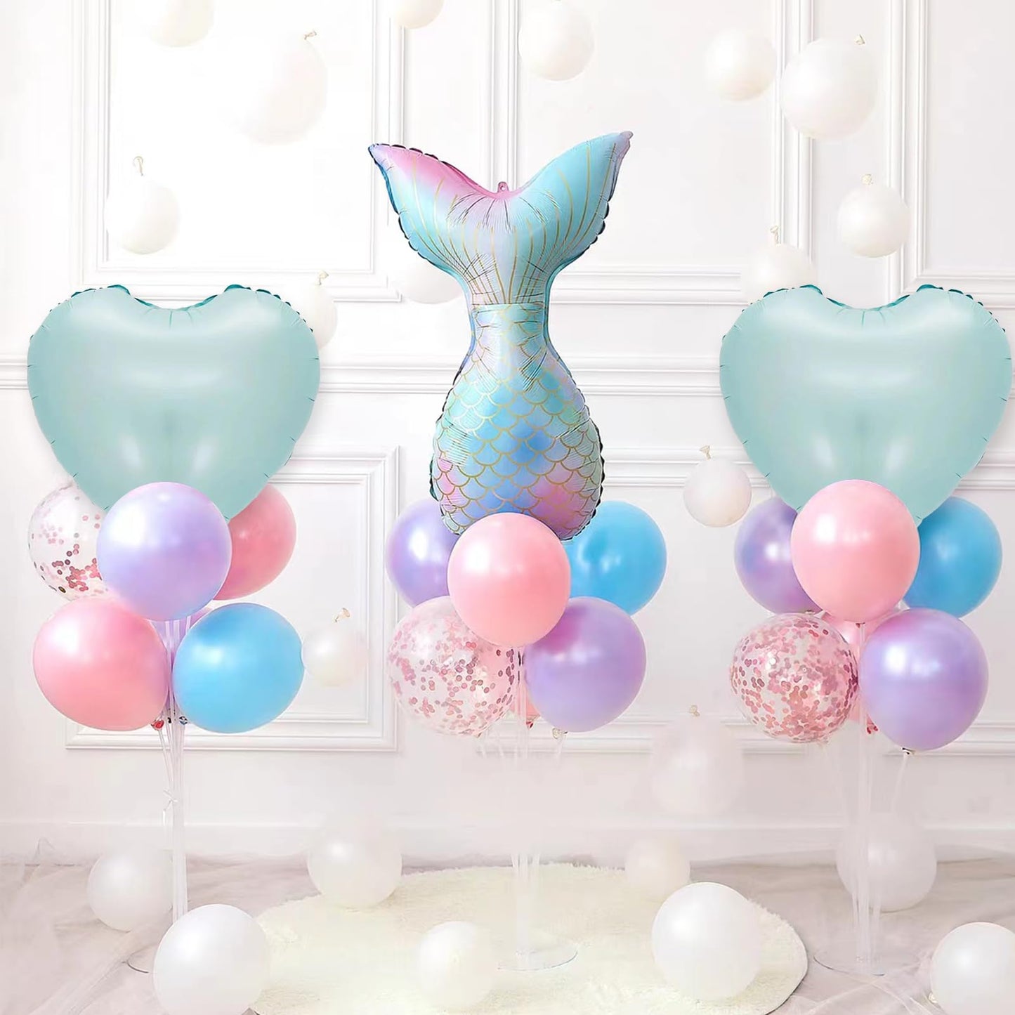 30 Pcs 18 Inch Baby Blue Heart Balloons Foil Blue Heart Shaped 18 Inch Balloons Helium Mylar Balloons Foil Balloon Baby Shower D