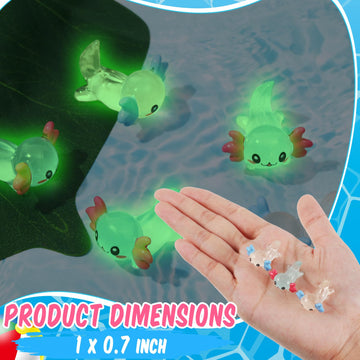 Lewtemi 12 Pieces Mini Resin Axolotl Charm Axolotl Tiny Animal Figurine Gifts Miniature Garden Landscape Aquarium Dollhouse Orna