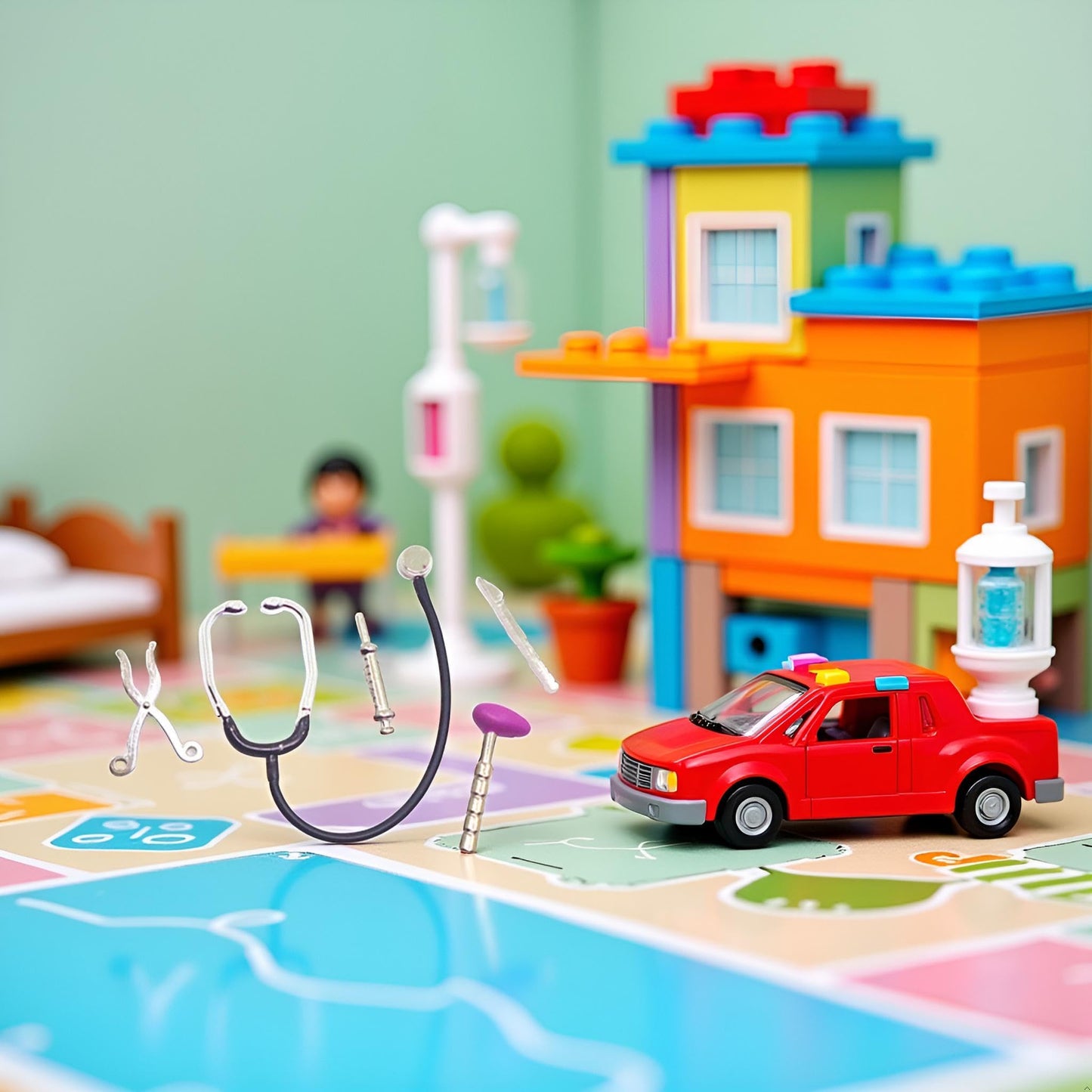 5Pcs/Set Dollhouse Mini Stethoscope Care Tools Dollhouse Dolls Miniature Garden Kit Hospital Accessories Toys Set for Toy Miniature House Decoration Dollhouse Accessories