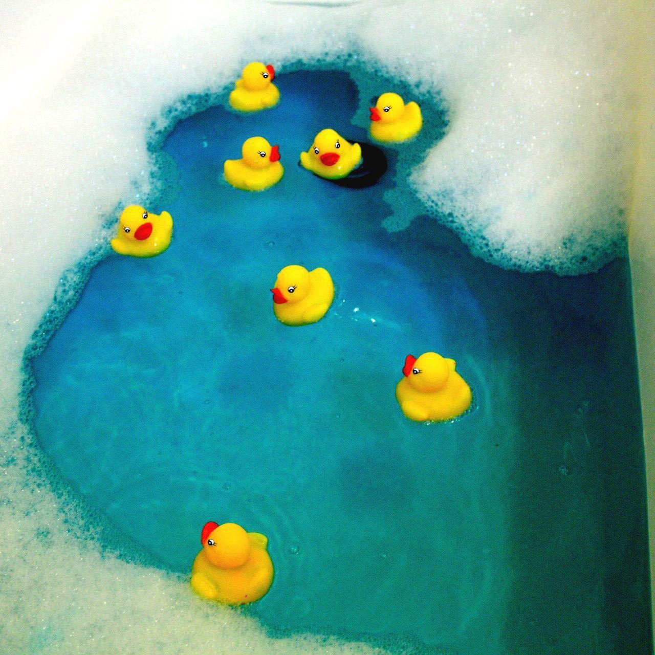 Novelty Place 24Pcs Rubber Duck Float Ducky Baby Bath Shower Toy, Yellow Mini Bath Duckies For Toddlers And Kids Birthday Gift Party Favor Bathtub Decoration
