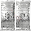 Propsicle 3Ft X 6Ft Silver Foil Fringe Curtains, Pack Of 2 Square Tinsel Backdrop For Birthday Decoration, Bachelorette, Baby