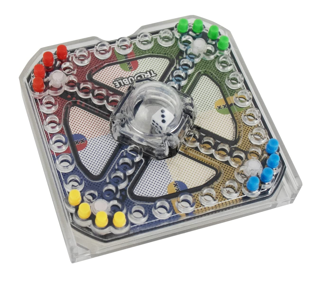 Worlds Smallest Miniature Trouble Game - Multicolor, Plastic, Model 5033